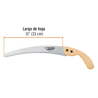 TRUPER SPX-13C Ножівка садова Expert, вигнута 330 мм сталь SK5, японський зуб 7TPI