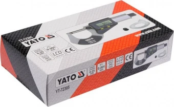 YATO Мікрометр YATO з LCD цифровою шкалою, точністю 0.001 мм в діапазоні 0 - 25 мм  | YT-72305