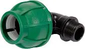 FLO Коліно 90° до водяних пластикових труб з зовн. різьбою 32 мм-3/4" поліпропілен, для тиску 1 MPa 