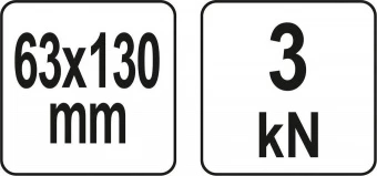 YATO Струбцина з гвинтовим затискачем YATO, тип "С" глибока, 63х 130 мм  | YT-64190