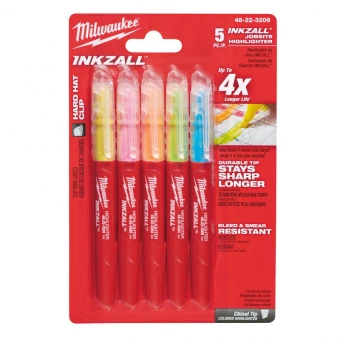 MILWAUKEE Набір текстмаркерів InkZAll , кольорові, (5шт) | 48223206