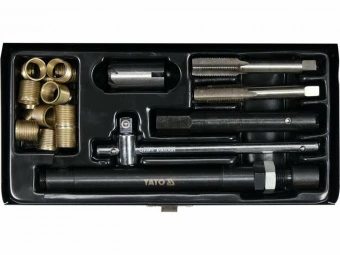 YATO Засоби для ремонту "свічок" запалу YATO: мітчик під головку М14х 1,25 і 20 напрям. втулок, комп