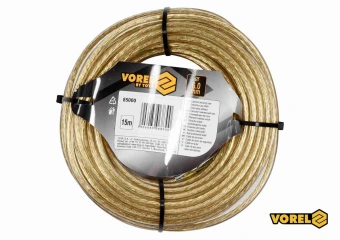VOREL Трос сталевий з наконечниками для пломб : Ø6 мм x 15 м  | 85000