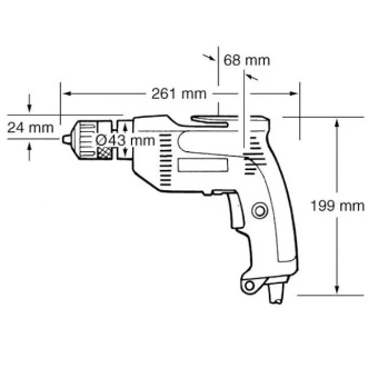 Мережевий дриль Makita 6408 (0.53 кВт)