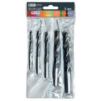 Набір свердел по дереву, 5шт (4-10мм) Spitce | 21-900
