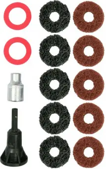 YATO Шайби абразивні для очистки штифтів ступиць YATO з обладунками 1/2", 14 елем.  | YT-25384