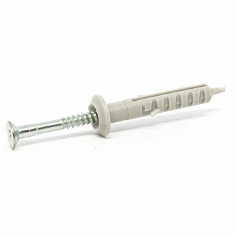 Распорный дюбель для быстрого монтажа 6х 40 бортик грибок 100 шт // НЕЙЛОН