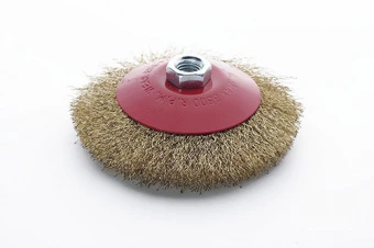 Щётка конус латуневая проволока 125мм (УШМ) APRO