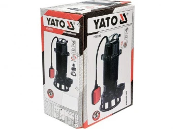 YATO Насос для брудної води мережевий чавунний YATO, з подрібнювачем, 750Вт, 16000 л/год, макс.висот
