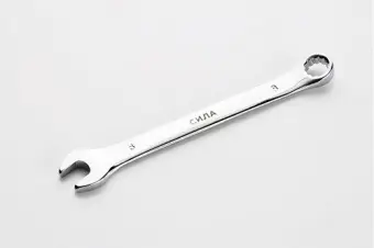 Ключ рожково-накидной полированный CrV 8мм СИЛА