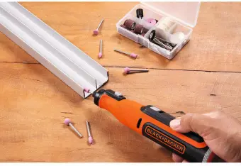 Універсальний акумуляторний інструмент "гравер" BLACK + DECKER, 7,2 В/1,5 Ач/Li-Ion