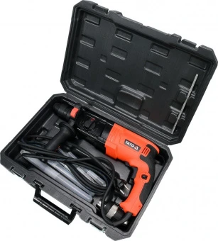 YATO Перфоратор мережевий SDS+ YATO : з змінним патроном P= 850 Вт, J= 3,3 Дж. Ø≤ 30 мм в футлярі  |