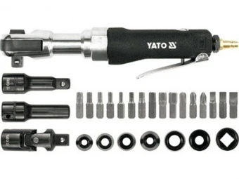 YATO Тріщатка пневматична YATO : квадрат- 1/2", 68 Нм, 6.2 бар, 110 л/хв, з обладунками, 30 шт.  | Y