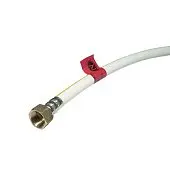 Шланг газовий, ПВХ, білий, мет.гайка L=2500мм, 1/2 внутр./внутр. Україна | 77-756