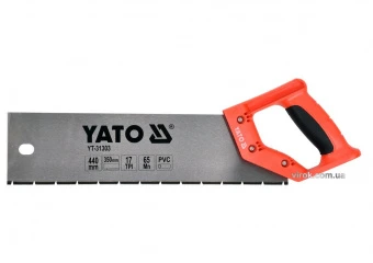 YATO Ножівка по ПВХ матеріалу і пластику YATO загальна l= 440 мм, полотно l= 350 мм, 17 зубів/1"  | 