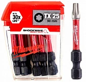 MILWAUKEE Біта SHOCKWAVE , TX25, 50мм, (10шт) | 4932430882