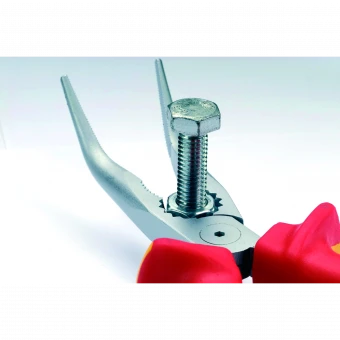 NWS Щипці подовжені з ізольов. ручками VDE до 1000 В: вигнуті кінці 45°, L= 205 мм // 141-49-VDE-205