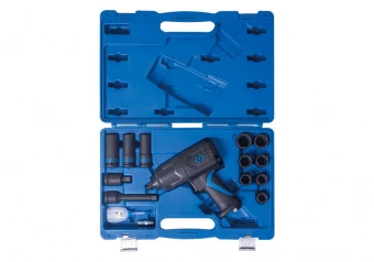 KING TONY Пневматический гайковерт 1/2" 1356 Нм с головками удлин. (17-27мм) 15 предметов | 44803AMP