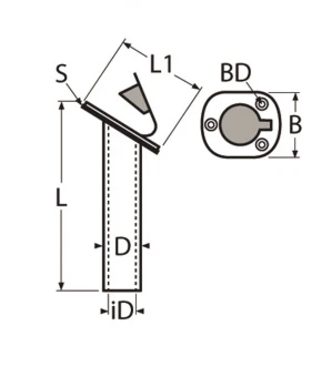 Держатель удочки с резиновым колпачком /// 8550