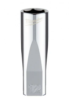 MILWAUKEE Головка хромована метрична подовжена 1/4'', 12мм | 4932478332