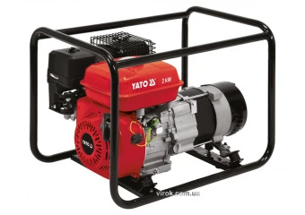 YATO Генератор струму бензиновий YATO:W= 2 кВт,U=230 В, бак- 3.6л(0.6л оливи)з блок.перенав.AVR | YT