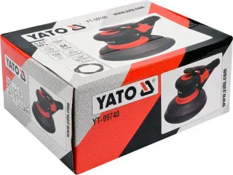 YATO Шліфмашина пневматична YATO ексцентрикова для шлангу Ø=1/4", 10500 об/хв. Ø=150 мм, 0,63 MPa  |