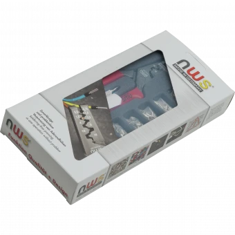 NWS  Кліщі для обтискання проводів : Ø=0,75-16 мм, з муфтами та індикатром в футлярі | 143-BS