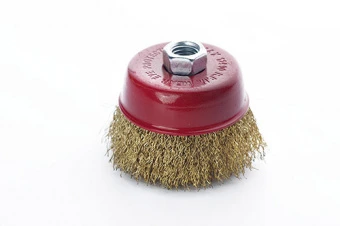 Щётка чаша латуневая проволока 75мм (УШМ) APRO
