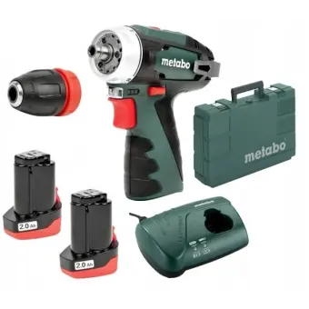 Дриль-шуруповерт акумуляторний Metabo PowerMaxx BS Quick Basic (12 В, 2 А*год) (600156500)