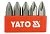 YATO Викруткові вставки до ударних викруток YATO: хрестовий шліц: PH2 х 36 мм, HEX Ø= 5/16". 5 шт  |