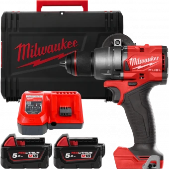 MILWAUKEE Аккумуляторная дрель-шуруповерт, крут. мом. 158 Нм, M18 FDD3-502X 4933479863 | 4933479863