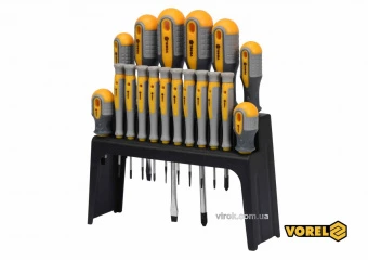 VOREL Набір викруток : SL, PH, TORX, Cr-V, 18 шт  | 60781
