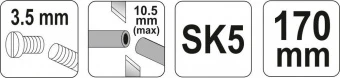 YATO Ножиці для кабелю YATO: Ø=10.5 мм, l=170 мм  | YT-2279