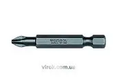 YATO Насадка викруткова YATO : "Philips" PH2 x 50 мм. HEX 1/4", AISI S2, пак 50 (Шт/ Уп.)  | YT-7848