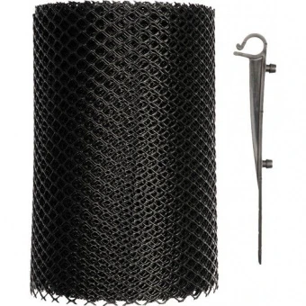 VOREL Сітка захисна для ринв від листя з 15 монтажними гаками 6 м / 18 см  | 69851