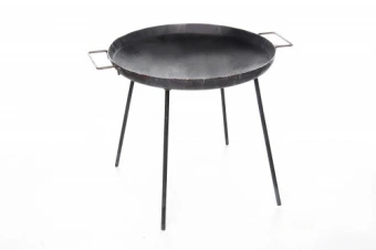 Сковорода туристическая с бортом 25мм и ручками, 400мм толщина 2мм СИЛА