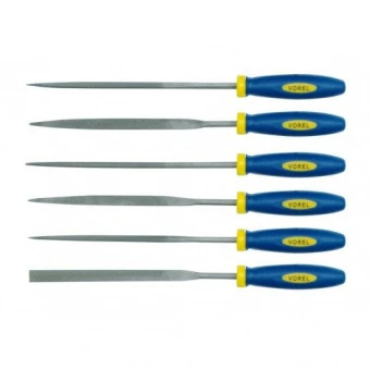 VOREL Надфілі : L= 180 мм, Набір 6 Шт/Уп.  | 25353
