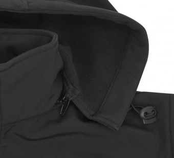 YATO Куртка робоча SOFTSHELL з прикріп капюшоном YATO розм XXL, чорна, 3 кишені, 96% поліест і 4% сп