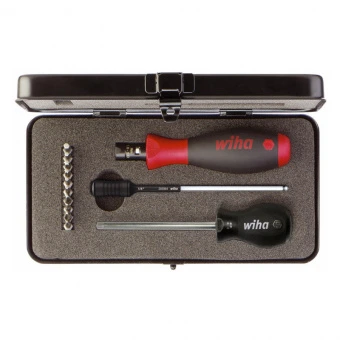 Wiha W26893 Набор динамометрических отверток TorqueVario - S 10 бит 1,0-5,0 нМ для бит с 4 мм жалом