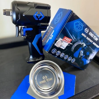 KING TONY Пневматический гайковерт 1/2" 678 Hм,МИНИ в комплекте магнитной тарелкой | P33431-050H