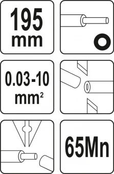 YATO Знімач ізоляції автоматичний YATO, L= 195 мм, межа обробки- 0,03- 10 мм²  | YT-22753
