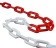 Цепь пластмассовая красно белая 10mm бухта 12,5 мп