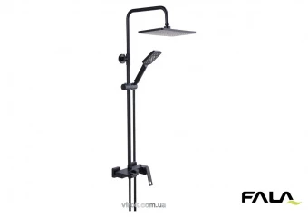 FALA Душовий комплект NOIR 1 : зі штивним і знімним розприскувачами  | 75883