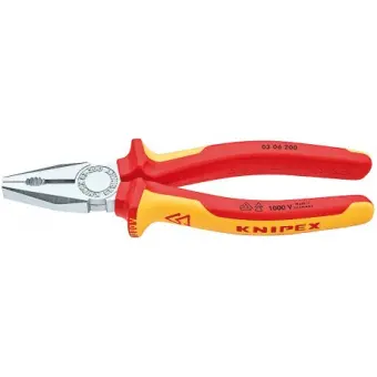 KNIPEX Плоскогубцы комбинированные 200 мм VDE 03 06 200 | 03 06 200