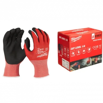 MILWAUKEE Перчатки с уровнем сопротивления порезам 1, размер XXL/11 (Многоштучная упаковка - 144 пар