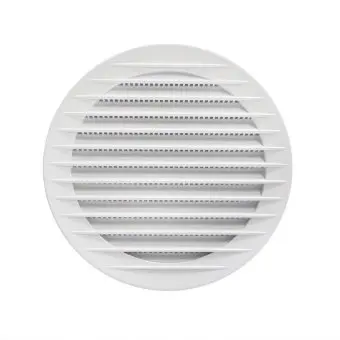 Решітка вентиляційна кругла d 148 мм, з пласт. сіткою, нахилені жалюзі, фланець d 125 мм Air