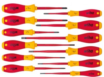 WIHA 41003 Набор отверток SoftFinish electric slimFix, 12 предметов 