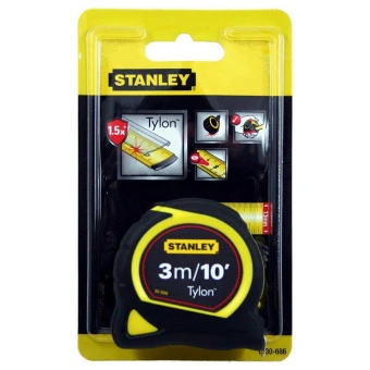 STANLEY 0-30-686 Рулетка измерительная"OPP Tylon™", 3м/10"х12.7мм, пластиковый корпус с резиновыми в