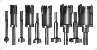 YATO Свердла по дереву: коронки і фрези YATO : Ø=15-35 мм, l=110/90 мм- коронки/фрези, 10 шт  | YT-3