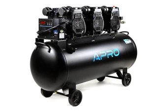 Компрессор шестицилиндровый безмасляный OFE-100 8Бар 3х1.5кВт 712л/мин 100л (2 крана) APRO